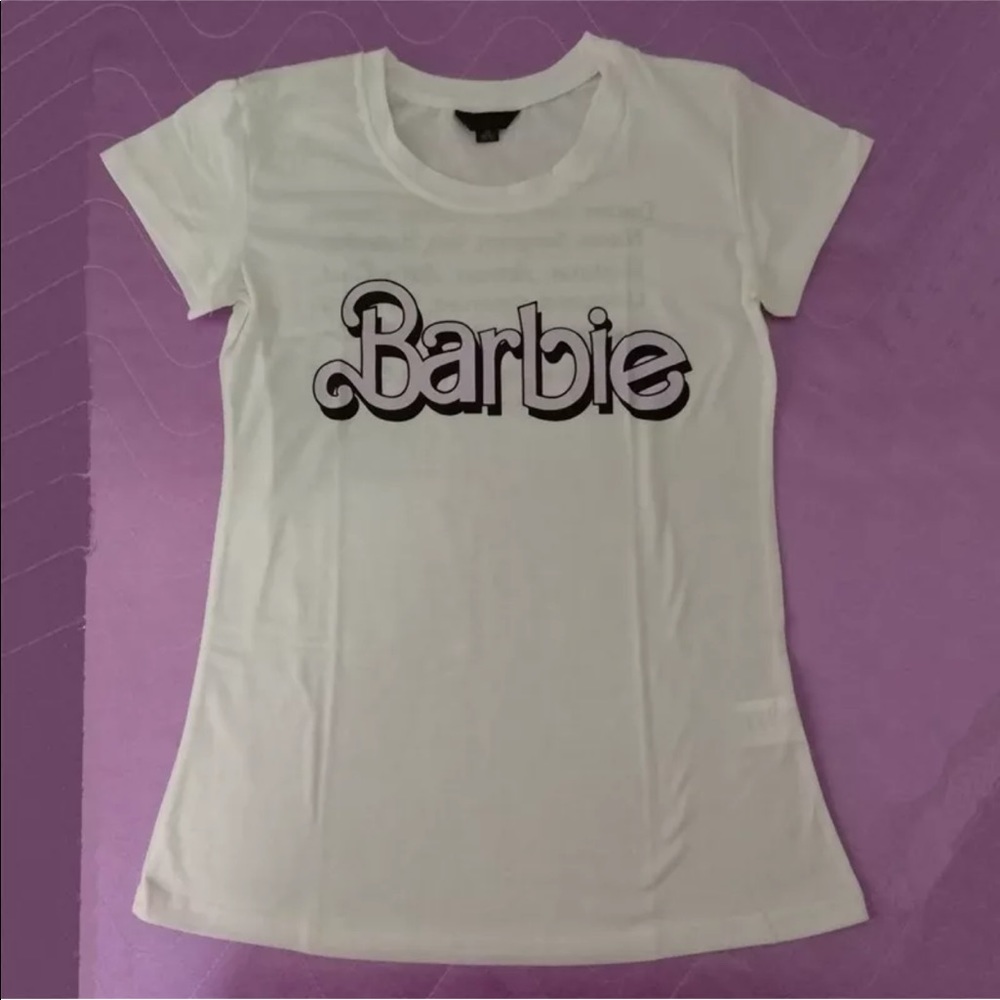 Pink black white barbie doll t shirt cotton soft - Picture 4 of 8